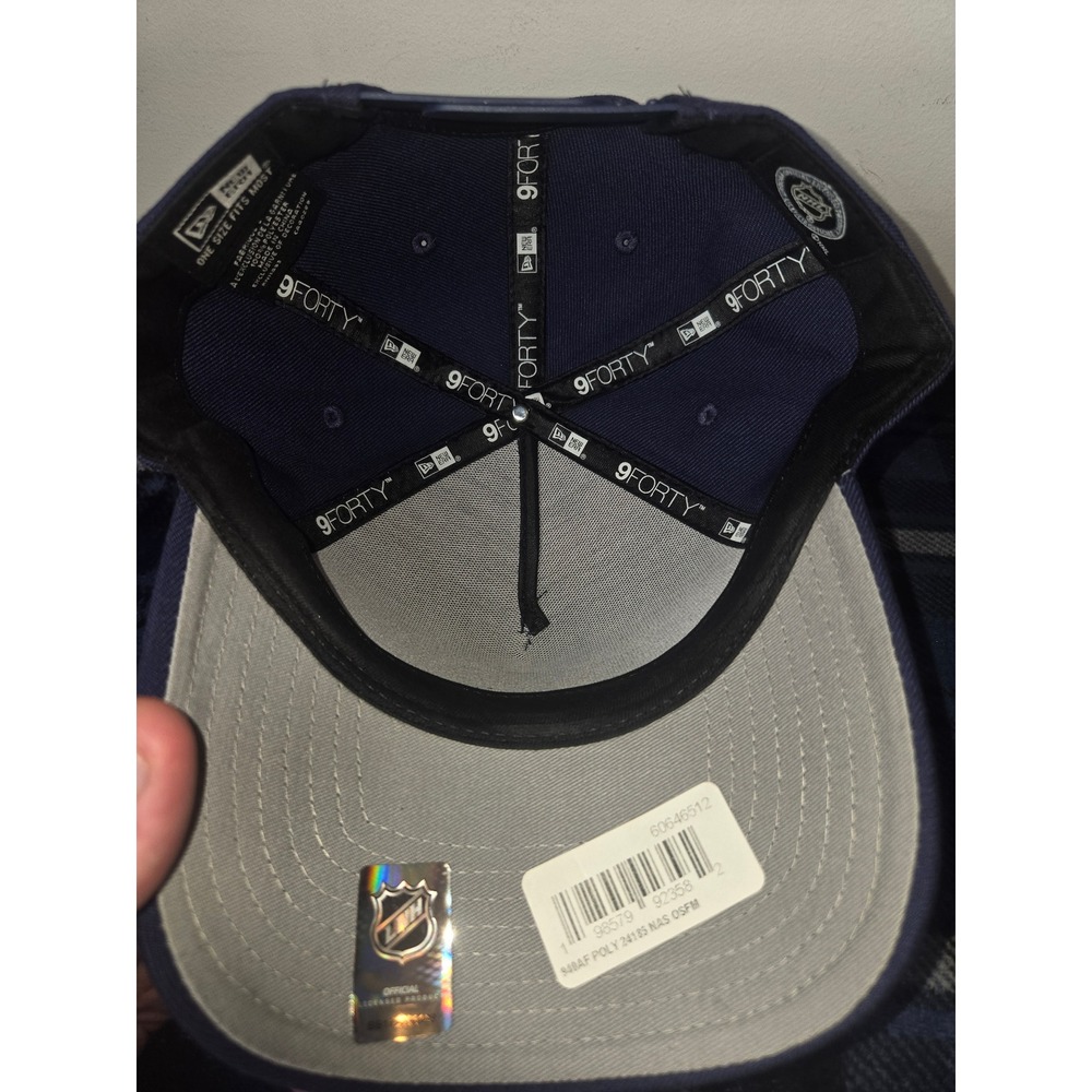 New Era A-Frame Nashville Predators NHL Snapback Hat Navy Blue OSFM - Picture 4 of 5